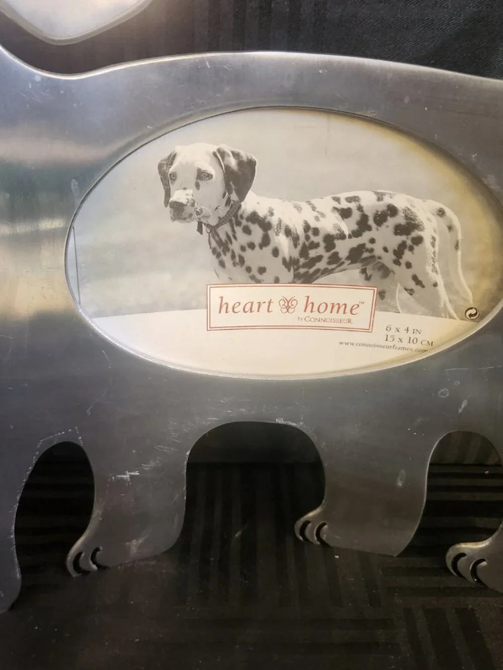 Connoisseur Heart Home Dog Picture Frame Metal Puppy Bone 4x6 Photo Frame